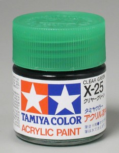 TAMIYA 壓克力系水性漆 23ml 亮光透明綠色 X